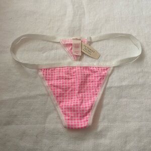 Victoria’s Secret Victoria Hot Pink Gingham Thong Panties NWT M